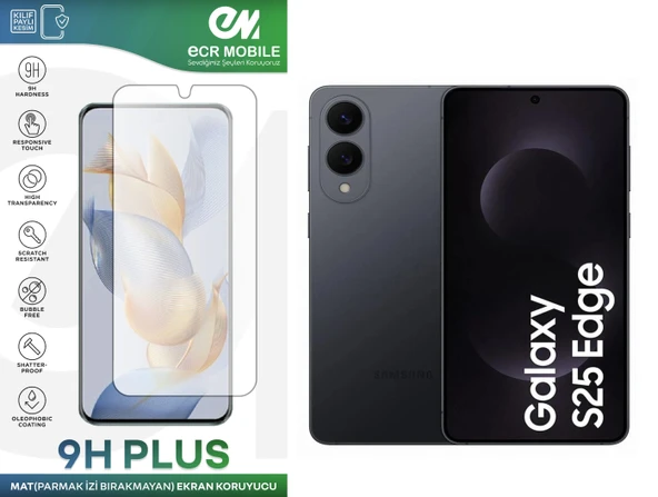 Samsung Galaxy S25 Edge ile Uyumlu MAT 9H Esnek Nano Kırılmayan Ekran Koruyucu ürün görseli 1