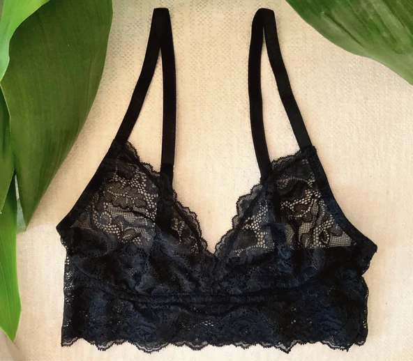SİYAH FULL DANTEL BİYELİ BRALET DS200601BR - Resim 3