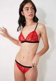 KIRMIZI FULL DANTEL BRALET TAKIM - Resim 4