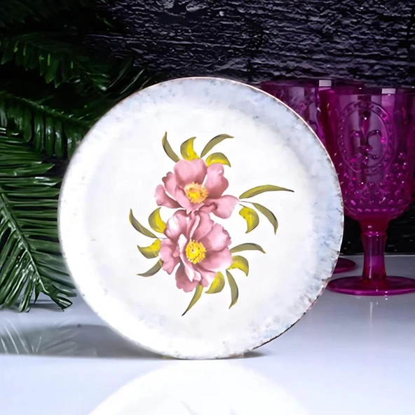 911 PASTA TABAK 20 CM MAT FLOWER ürün görseli 1