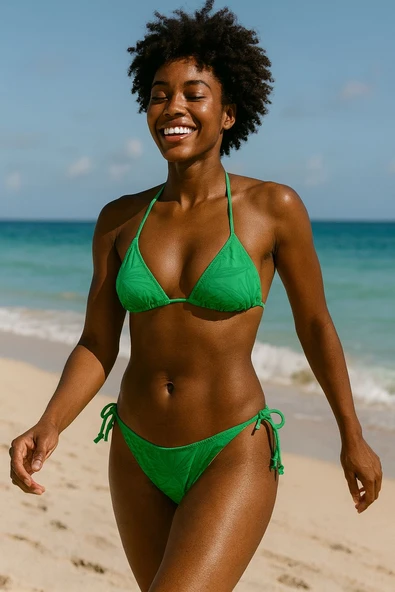 Üçgen İpli Bikini Takım - Resim 5