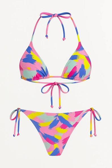 Üçgen İpli Bikini Takım - Resim 12