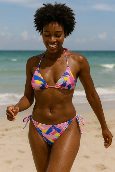 Üçgen İpli Bikini Takım - Resim 10
