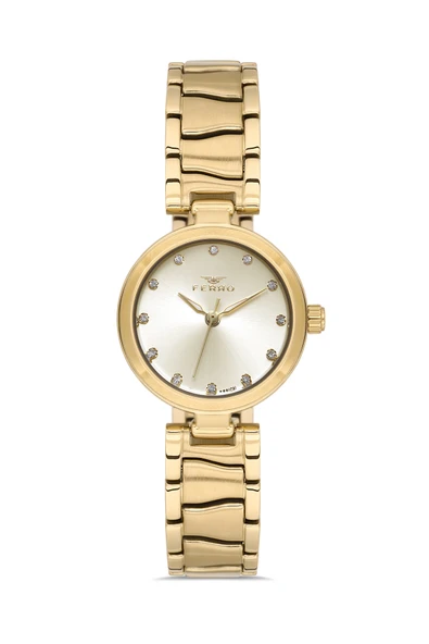 Ferro FL21617AWT-B4 Quartz Çelik Altın Rengi 26 mm Kadın Kol Saati ürün görseli 1