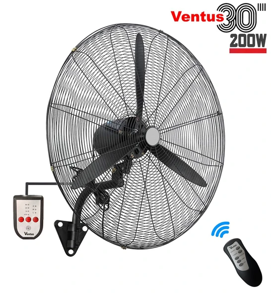 Ventus 30" Vantilatör 200W Duvar Tipi Uzaktan Kumandalı (75cm Çap) ürün görseli 1