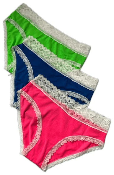 3 lü paket Dantelli Hipster Külot - Resim 2