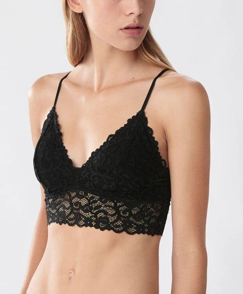 SİYAH DANTEL KAPLI BRALET ürün görseli 1