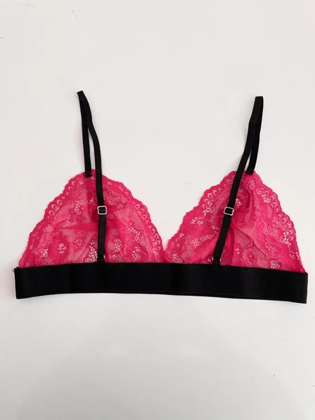 Fuşya Full Dantel Bralet DS200112BR - Resim 3