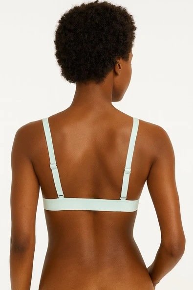 MAVİ LEOPAR TÜL KAPSIZ BRALET DS200123BR - Resim 2