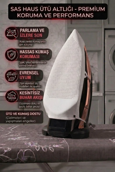 Teflon Ütü Altlığı Yanmaz Yapışmaz Parlatmaz Ütü Tabanı Ütü Altlığı ürün görseli 1