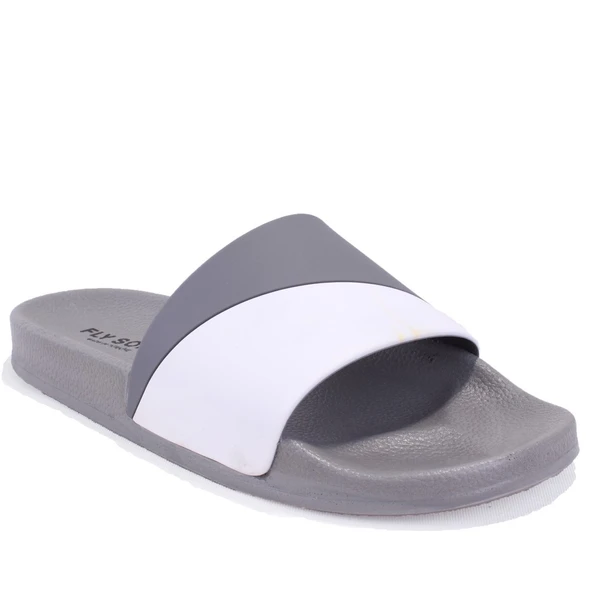 Fly Soft S263071 Gri Beyazı Günlük Ortopedik Erkek Spor Terlik ürün görseli 1