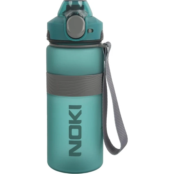 Noki Su Matarası Tritan Auto Kapak Soft Touch Silikon Bantlı Askılı 750 Ml Yeşil ürün görseli 1