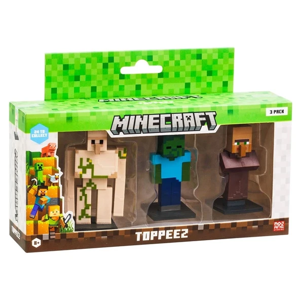 Minecraft 3D Figür Toppeez 3'iü Set Model 2 - Resim 2