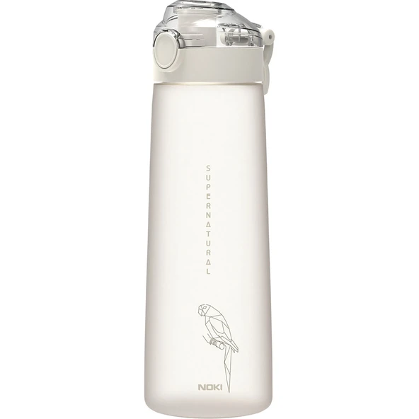 Noki Su Matarası Tritan Auto Kapak Soft Touch 730 ml Krem ürün görseli 1