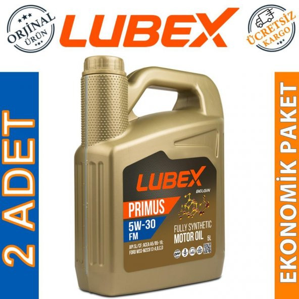 Lubex Primus FM 5W-30 5 Lt Tam Sentetik Motor Yağı (2 Adet) ürün görseli 1