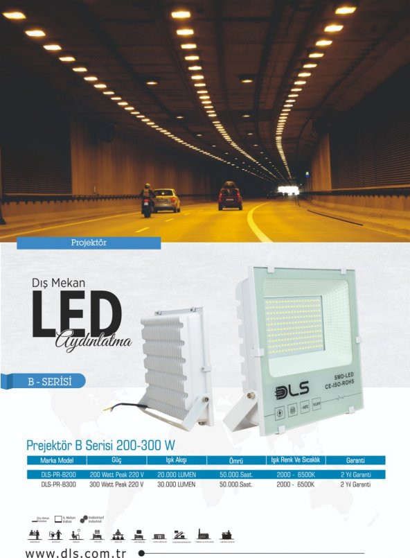 300W Led Projektör Beyaz Işık - Resim 2