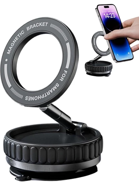 Plentiful Manyetik Araç Telefon Tutucu 360 Derece Dönebilir Araç Cam Ayna Uyumlu K11 ürün görseli 1