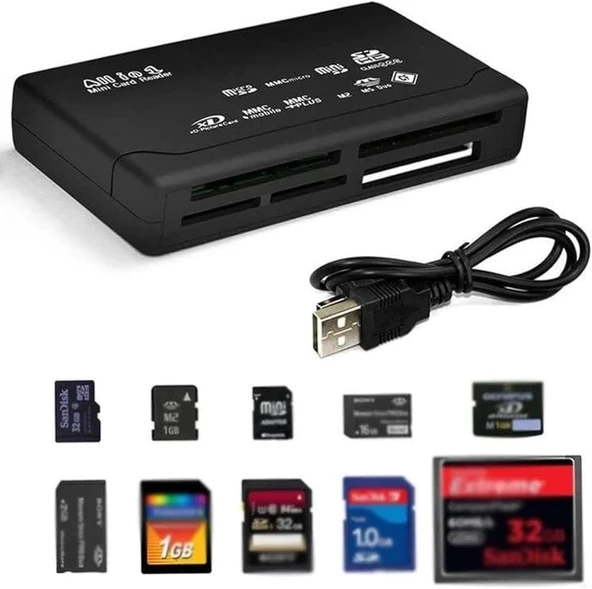 Plentiful Çoklu Kart Okuyucu Usb Micro Sd Sd Mini Sd Sd Hc Card Reader ürün görseli 1