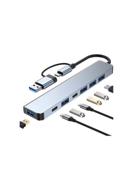 Plentiful 7 Port Usb Çoğaltıcı USB 3.0 Hızlı Aktarım  Usb Hub Çoğaltıcı ürün görseli 1