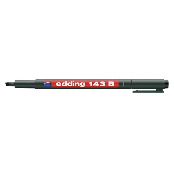 Edding Asetat Kalemi (10 adet)Permanent B Seri 1-3 MM Siyah 143 B ürün görseli 1