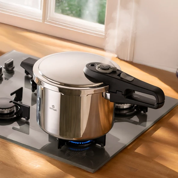 Emsan Fast Cooker Çift Emniyetli Düdüklü Tencere 6 Lt ürün görseli 1