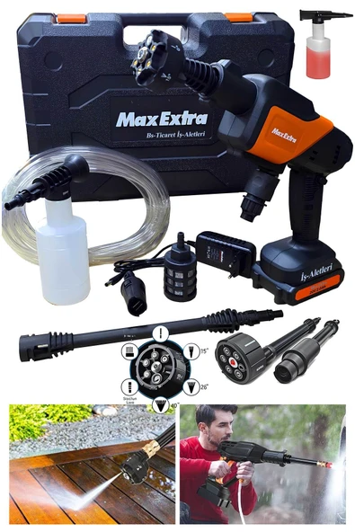 PROXTECH Max-Extara 20 V 2 Ah Li-on Bataryalı Akülü Yıkama Makinası 30 Bar Kovadan Su Emişli ürün görseli 1