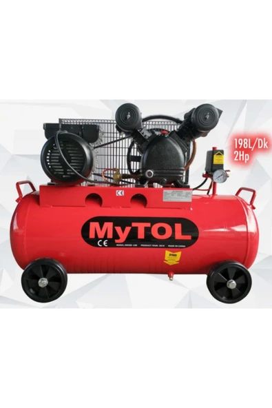 kartalshopping Mytol Kompresör Çift Kafa Yağlı 100 Lt ürün görseli 1