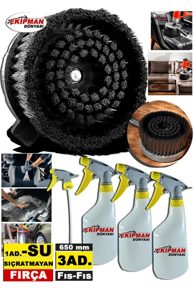 PROXTECH Su Sıçratmayan Koltuk Yıkama Temizlik Fırçası ve 650 MM. 3'lü İlaçlama FısFısı Süper Set ürün görseli 1