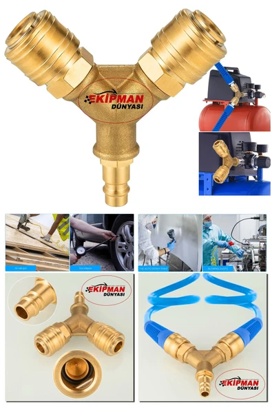 PROXTECH Hava Kompresör'leri İçin 2'lü Hava Dağıtıcısı ve Hava Giriş Rekoru 1-2" Yüksek Kalite ürün görseli 1