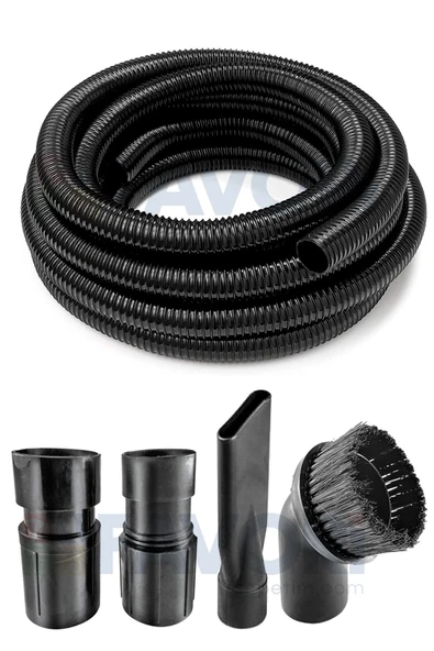 Nitroks Omax Oto Yıkamacılara Ve Koltuk Yıkamacılara Spiral Süpürge Hortumu Ve Aksesuar Seti (3 Metre) ürün görseli 1