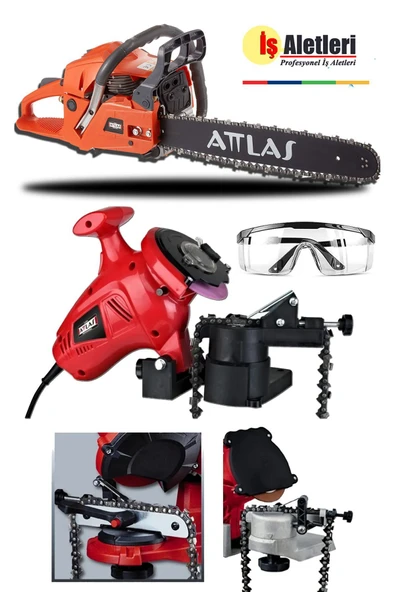 PROXTECH Attlas Bt 5550 Benzinli Ağaç Kesim Motoru 50 cm 55 cc ve Zincir Bileme Makinası ürün görseli 1