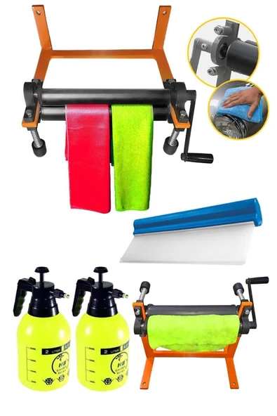 Craftex Oto Yıkamacılar Için Bez Sıkma Merdanesi 2 Adet Ilaçlama Fısfısı Ve Silikon Çekçek ürün görseli 1