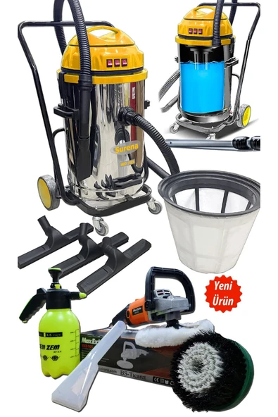 PROXTECH 3 Motorlu Islak Kuru Sanayi Tip Süpürge Ve Koltuk Yıkama Koltuk Fırçalama Makinası Full Set ürün görseli 1