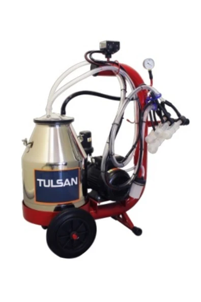 TULSAN Mini Tip Çift Sağım Koyun Sağma Yağlı Pompa Aleminyum Tek Güğüm 30 L Süt Sağım Makinesi ürün görseli 1