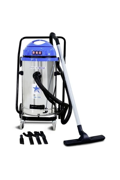CLEANVAC Wd753 Üç Motorlu 3600watt Sanayi Tipi Islak-kuru Süpürge ürün görseli 1