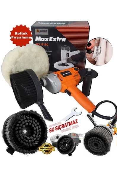 PROXTECH Su Sıçratmaz Fırça Yüksek Mikron Premium Kalite Dikey Koltuk Fırçalama, Koltuk Yıkama Makinası ürün görseli 1