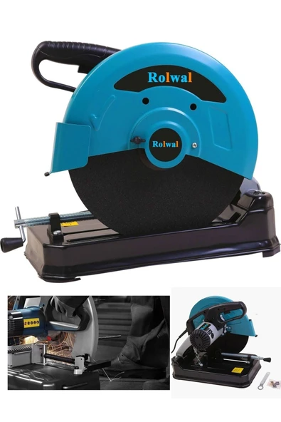 Rolwal Rwl-355 Profesyonel 2400w Bakır Sargılı Metal Profil Kesme Makinesi 355 Mm ürün görseli 1