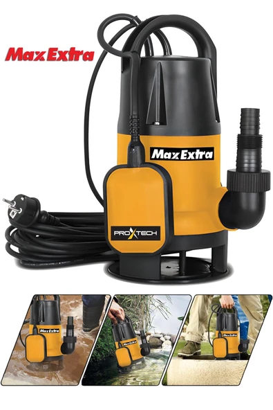 Max Extra Kirli Su Dalgıç Pompa Şamandıralı 400 Watt 5 Metre Yükseklik 8 Metre Emme ürün görseli 1