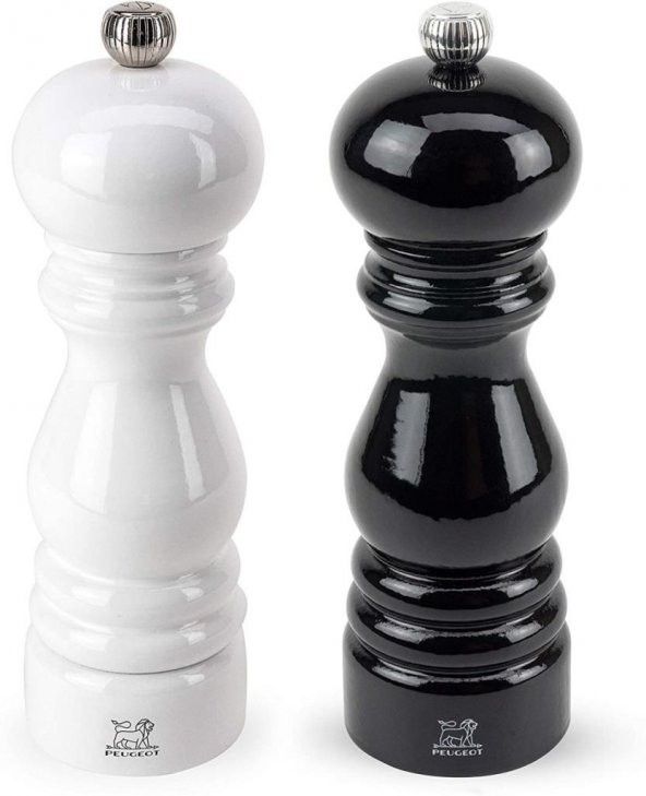 Galeri Kristal Peugeot Paris Karabiber/Tuz Değirmen Set Siyah-Beyaz 18Cm ürün görseli 1