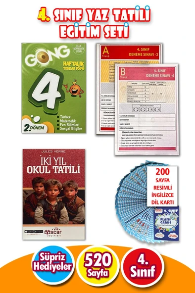 4.Sınıftan 5.Sınıfa Geçenler için Haftalık Yaz Tatili Tekrar ve Tatil Kitabı Seti ürün görseli 1