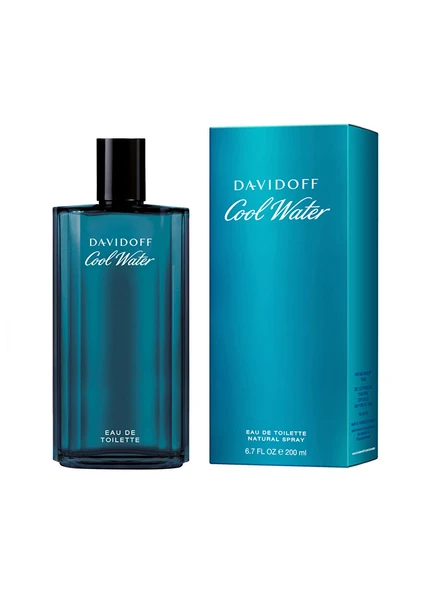 DAVIDOFF COOLWATER MEN 200ml EDT - Resim 3