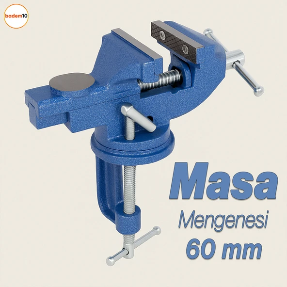 Masa Mengenesi 60 mm Mobilya Tezgah Dönerli Tabla Taban Metal Döküm İşkence Kıskaç Mini Ahşap Kanca ürün görseli 1