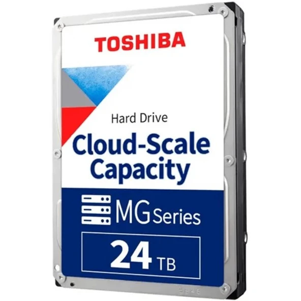 TOSHIBA 24TB MG11 MG11ACA24TE 512MB 7200RPM ENTERPRISE SATA-3 NAS VE GÜVENLİK DİSKİ ürün görseli 1