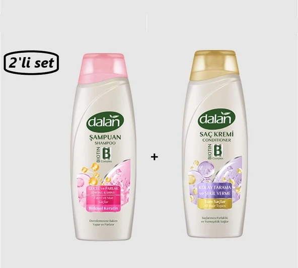 Dalan Şampuan Güçlü ve Parlak 450 ml - Dalan Kolay Tarama Saç Kremi 2'li Set ürün görseli 1