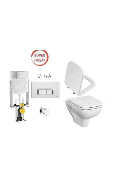 Vitra S20 Rim-Ex Asma Klozet 52 Cm + S20 Kapak+ Gömme Rezerv ürün görseli 1