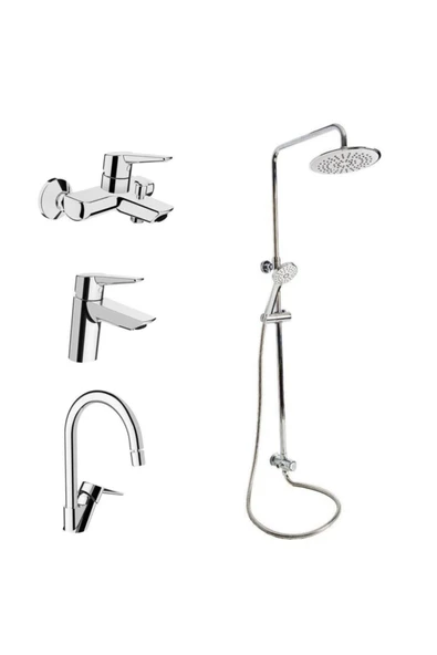 Artema Solid S Batarya Seti, Punto Plus 3C Tepe Duş Takımı A45718 ürün görseli 1