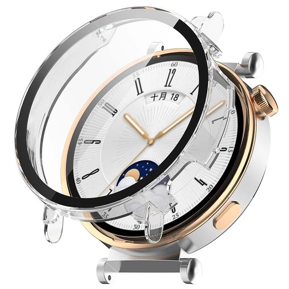 Sneezy Huawei Watch Gt4 41mm PC Sert Kasa Ve Ekran Koruyucu  Şeffaf ürün görseli 1