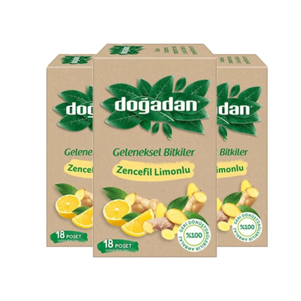 Doğadan Zencefil Limonlu Bitki Çayı x 3 adet ürün görseli 1