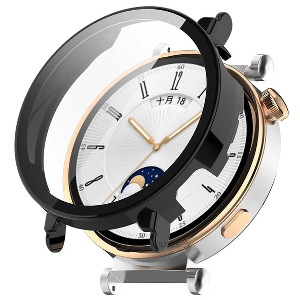 Sneezy Huawei Watch Gt4 41mm PC Sert Kasa Ve Ekran Koruyucu  Siyah ürün görseli 1