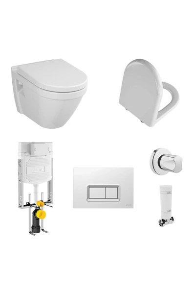 Vitra S50 Rimex Kanalsız Asma Klozet Kapak Gömme Rezervuar 700-1909 ürün görseli 1